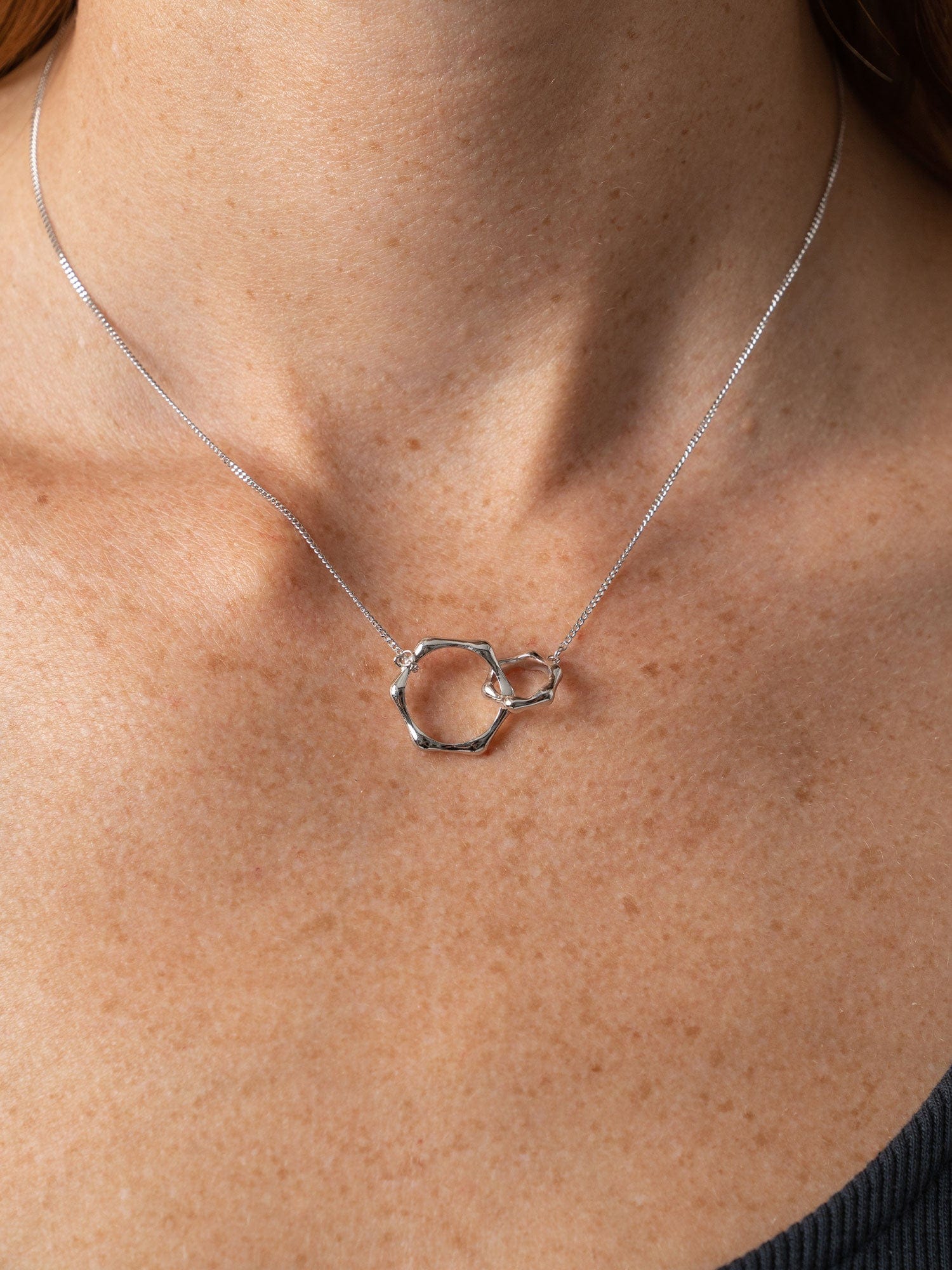 Bamboo Charm Necklace Silver - Women's Jewellery | Saint + Sofia® EU